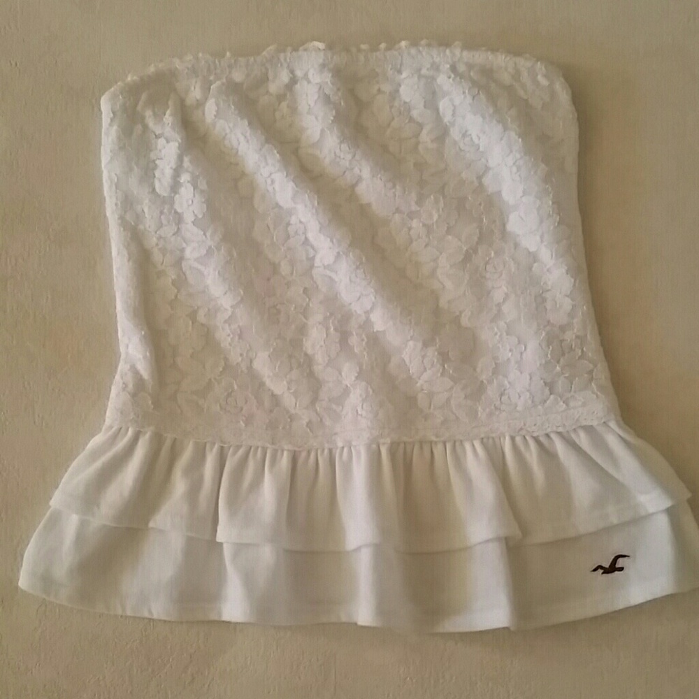 Hollister lace strapless top